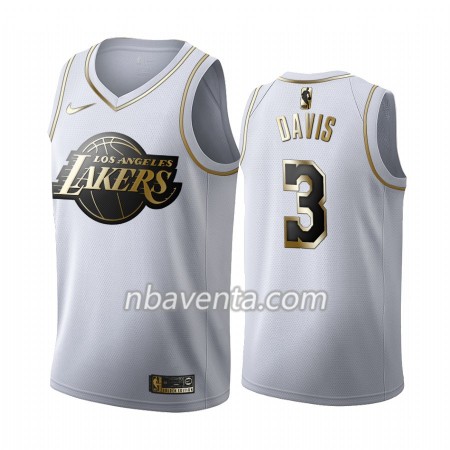 Camiseta Hombre Los Angeles Lakers Anthony Davis 3 2019-20 Nike Blanco Golden Edition Swingman Camiseta Hombre Los Angeles Lakers Anthony Davis 3 2019-20 Nike Blanco Golden Edition Swingman
